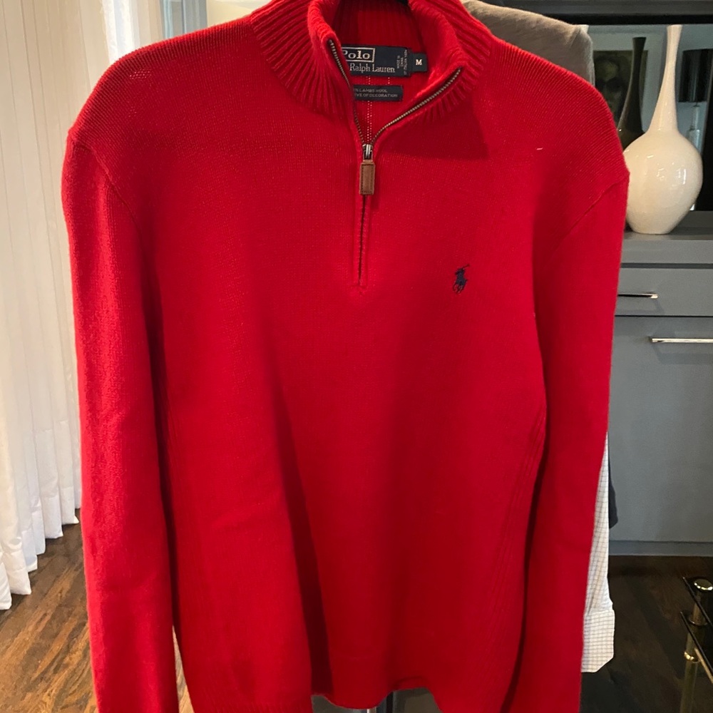 Polo Ralph Lauren Men’s Wool Quarter Zip Sweater